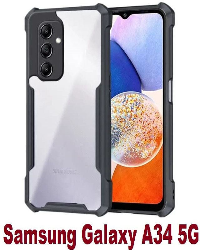 DSCASE Back Cover for Samsung Galaxy A34 5G, Samsung A34 5G, (IP)  (Transparent, Shock Proof, Silicon, Pack of: 1)