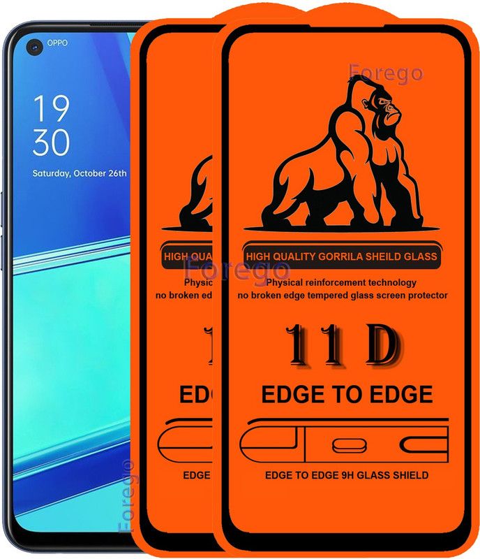 GABZO Edge To Edge Tempered Glass for Oppo A52  (Pack of 2)