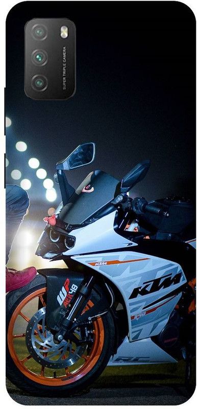 UMPRINT Back Cover for Poco M3/MZB087AIN KTM Sports Bike Printed Back Cover  (Multicolor, Hard Case, Pack of: 1)