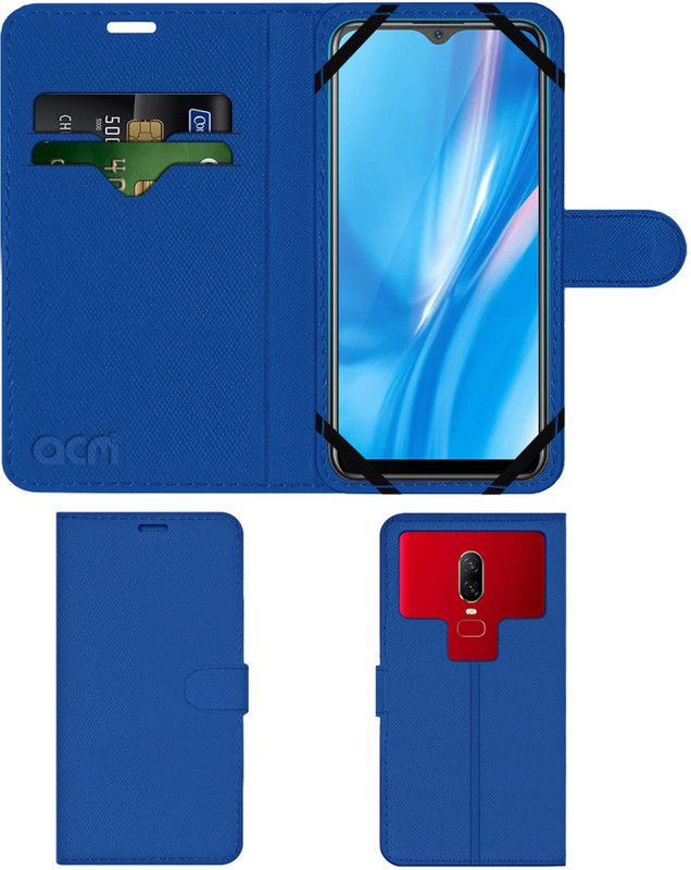 ACM Flip Cover for Vivo Y11 (2019)  (Blue, Cases with Holder, Pack of: 1)