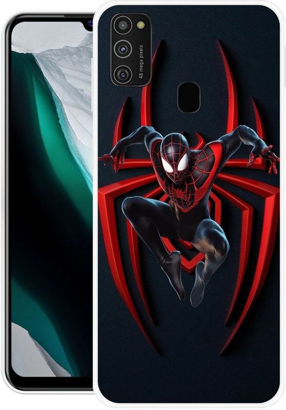 Chahar Back Cover for Samsung Galaxy M30s  (Black, Red, Grip Case, Silicon)