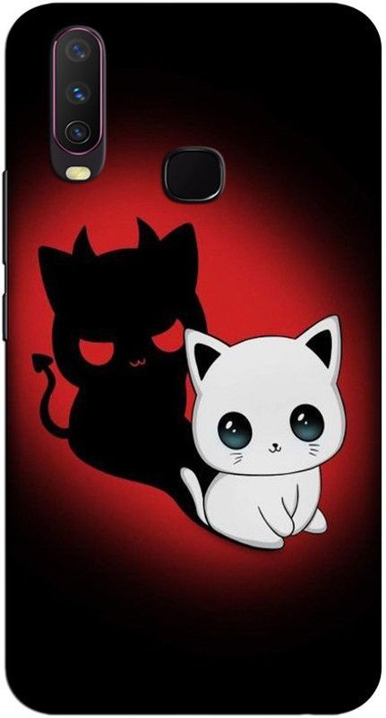 CROKIAN Back Cover for Vivo Y11 Cat Back Cover  (Multicolor, Hard Case, Pack of: 1)