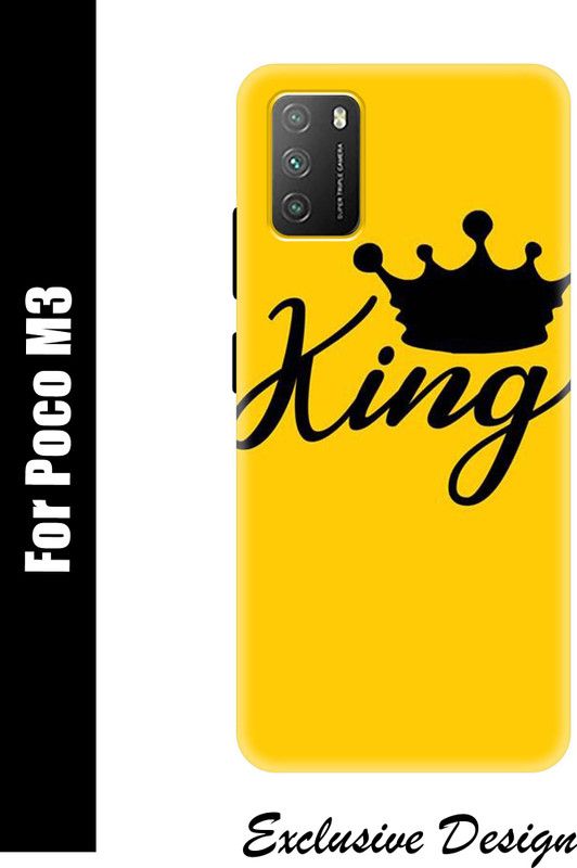 Whippy Back Cover for Poco M3  (Black, Yellow)