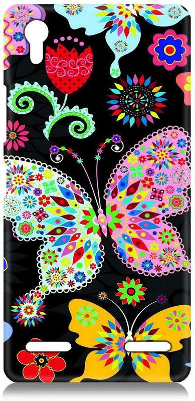 Smutty Back Cover for Lenovo A6010 - Butterfly Print  (Multicolor, Hard Case, Pack of: 1)
