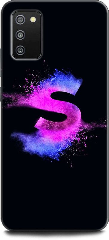 KEYCENT Back Cover for SAMSUNG Galaxy M02s S, S LETTER, S ALPHABET, DESIGN  (Multicolor, Shock Proof, Pack of: 1)