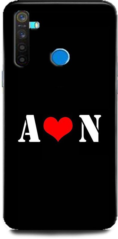 Afterglow Back Cover for Realme 5i A N, A LOVES N, NAME, LETTER, ALPHABET, AN LOVE, HART  (Multicolor, Shock Proof, Pack of: 1)