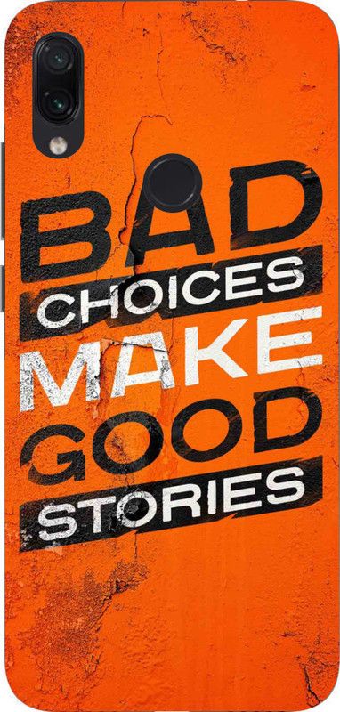 LIKELOOK Back Cover for Mi Redmi Note 7 Pro ( Bad Choice make Stories )  (Multicolor, Shock Proof, Pack of: 1)