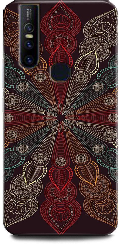 Afterglow Back Cover for Vivo V15 MANDALA, FLOWER, ABSTRACT, GEOMETRIC, DESIGN, GLITTER, PATTERN  (Multicolor, Shock Proof)