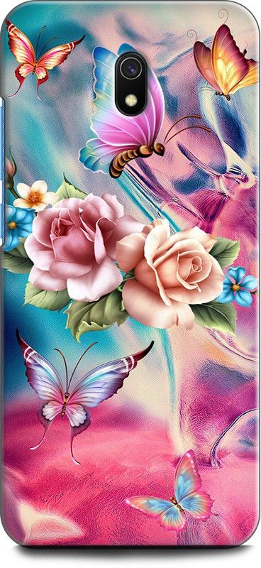 Wall Art Back Cover for Redmi 8A BUTTERFLY, FLOWERS, ABSTRACT, TEXTURE, COLORFULL  (Multicolor, Dual Protection, Pack of: 1)