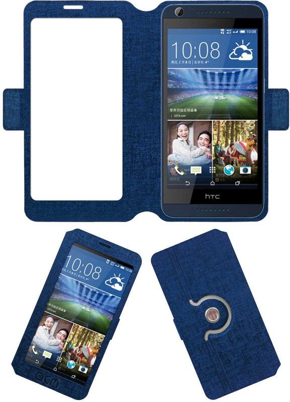 ACM Flip Cover for Htc Desire 626  (Blue, Cases with Holder)