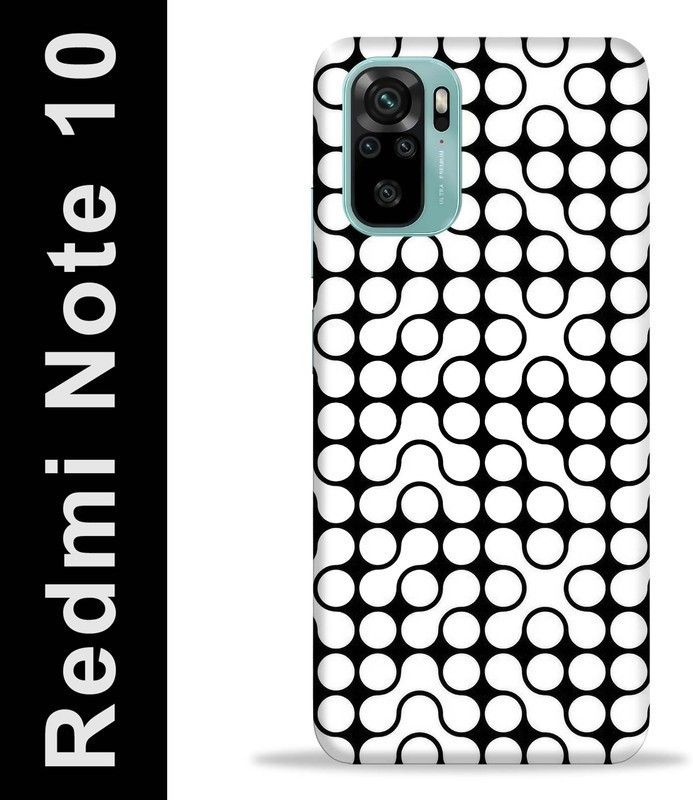 CoDecor Back Cover for Redmi Note 10  (Black, White, Hard Case, Pack of: 1)
