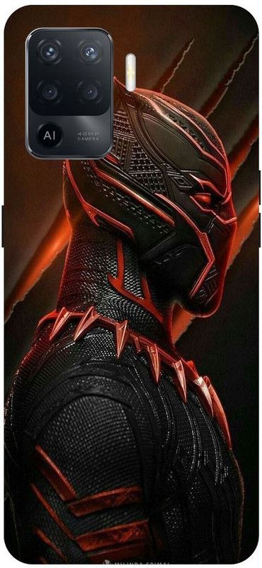 PICHKU Back Cover for OPPO A94  (Black, Red, Hard Case, Pack of: 1)