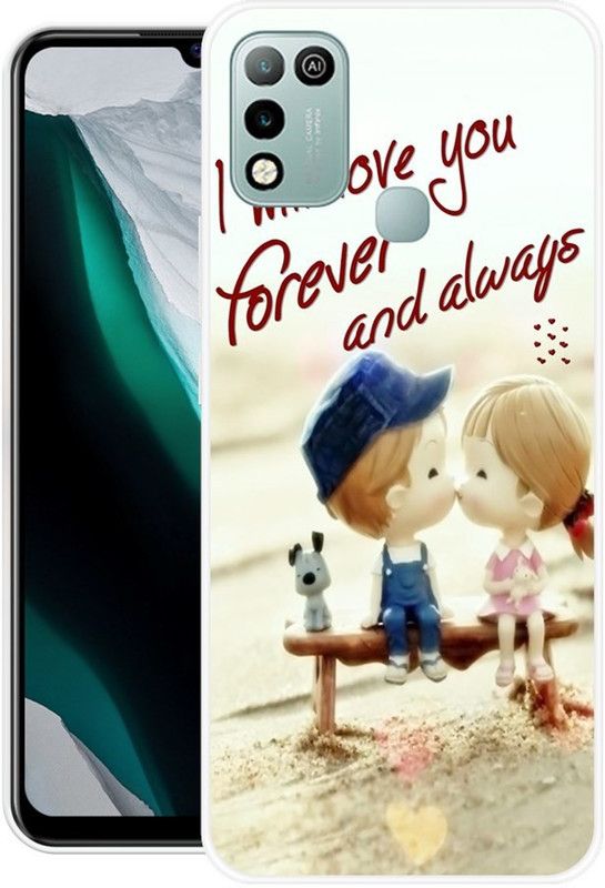 REALKING Back Cover for Infinix Hot 10 Play  (Multicolor, Silicon)