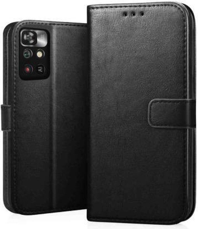 Chaseit Flip Cover for Poco M4 Pro 5G  (Black, Shock Proof, Pack of: 1)
