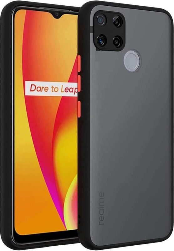Power Back Cover for Realme C12, Realme Narzo 20, Realme Narzo 30A, Realme C25  (Black, Shock Proof, Pack of: 1)