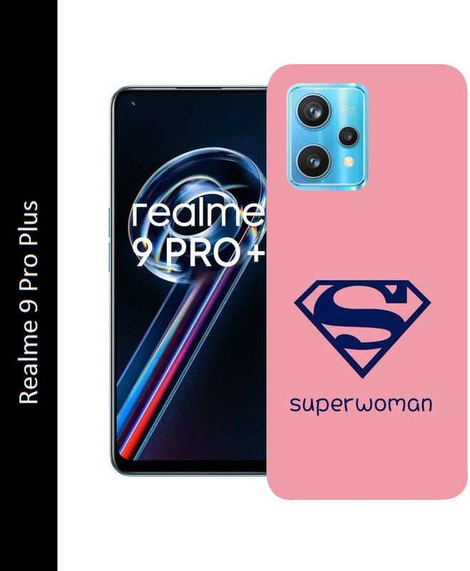 Ghumakkad Back Cover for Realme 9 Pro Plus  (Pink, Blue, Grip Case, Silicon, Pack of: 1)