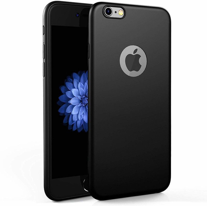 CaseWEB Back Cover for Apple iPhone 6s  (Black, Matte Finish, Silicon, Pack of: 1)