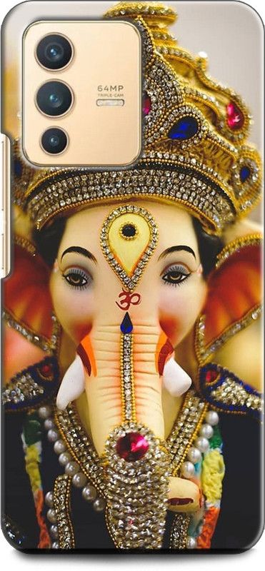 INDICRAFT Back Cover for Vivo V23 Pro 5G, V2132 GANESH JI, GANPATI, LORD GANESHA, GOD  (Multicolor, Shock Proof, Pack of: 1)