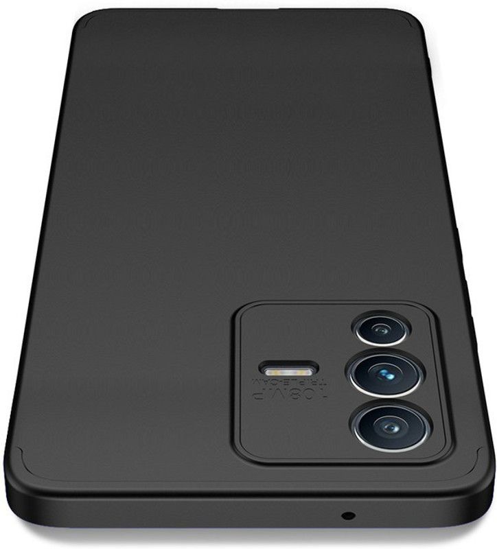 Glaslux Front & Back Case for Vivo V23 5G  (Black, Camera Bump Protector, Pack of: 1)