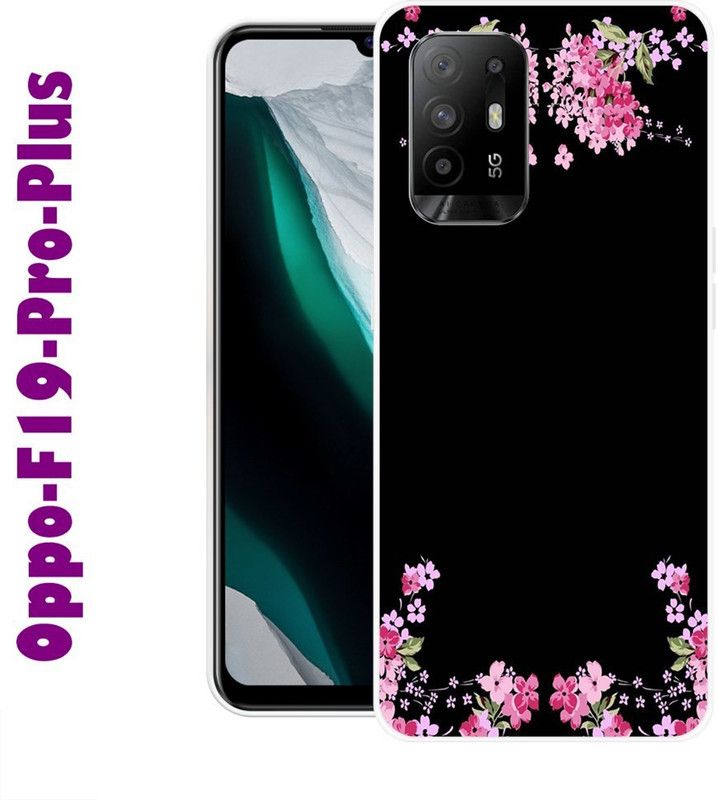 CellWorld Back Cover for Oppo F19 Pro Plus  (Black, Pink, Grip Case, Silicon)
