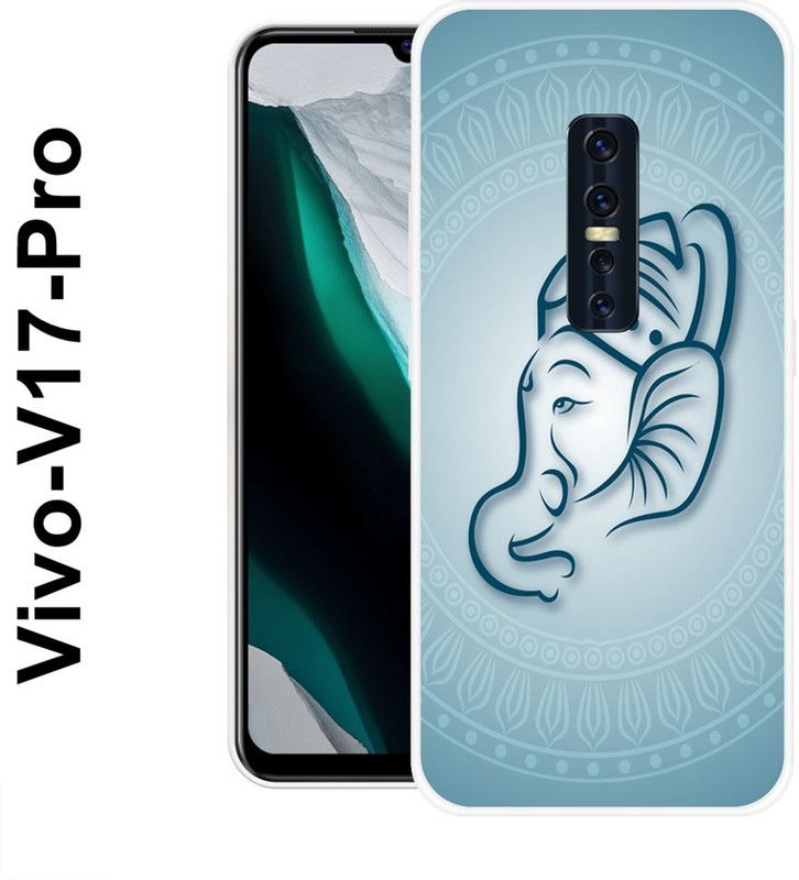 BAGRA Back Cover for Vivo V17 Pro  (Blue, White, Silicon)