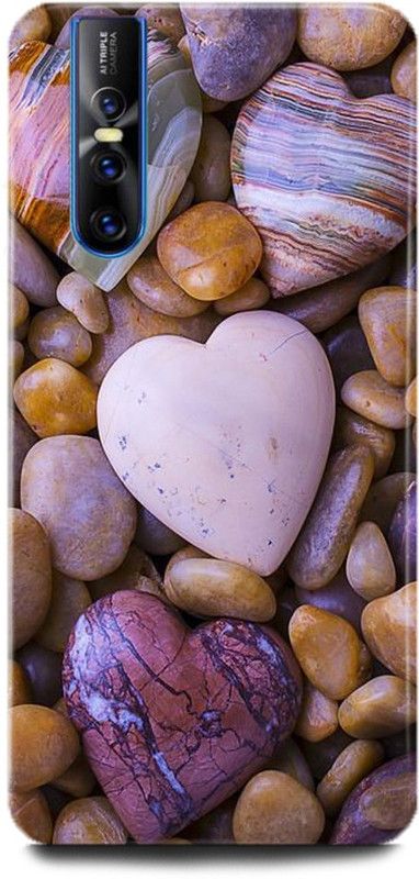 INDICRAFT Back Cover for Vivo V15 Pro, Vivo 1818, stones heart, Printed  (Multicolor, Shock Proof, Pack of: 1)