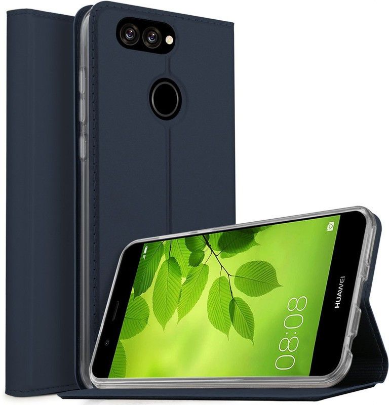 SmartPoint Flip Cover for Huawei Nova 2 Plus  (Blue, Shock Proof)