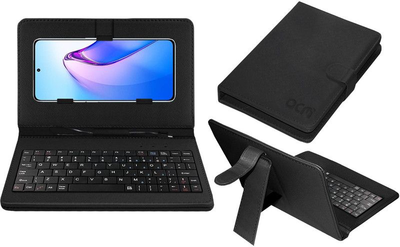 ACM Keyboard Case for Oppo Reno 8 Pro  (Black, Cases with Holder, Pack of: 1)