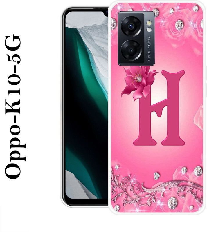 INDIALAND Back Cover for Oppo K10 5G  (Pink, Silver, Grip Case, Silicon)