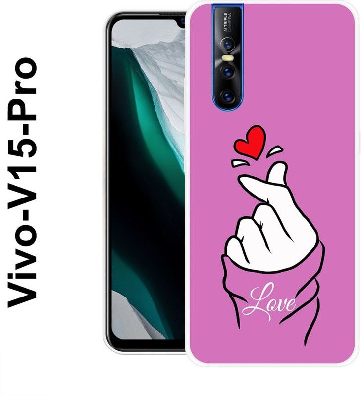 BAGRA Back Cover for Vivo V15 Pro  (Purple, White, Silicon)