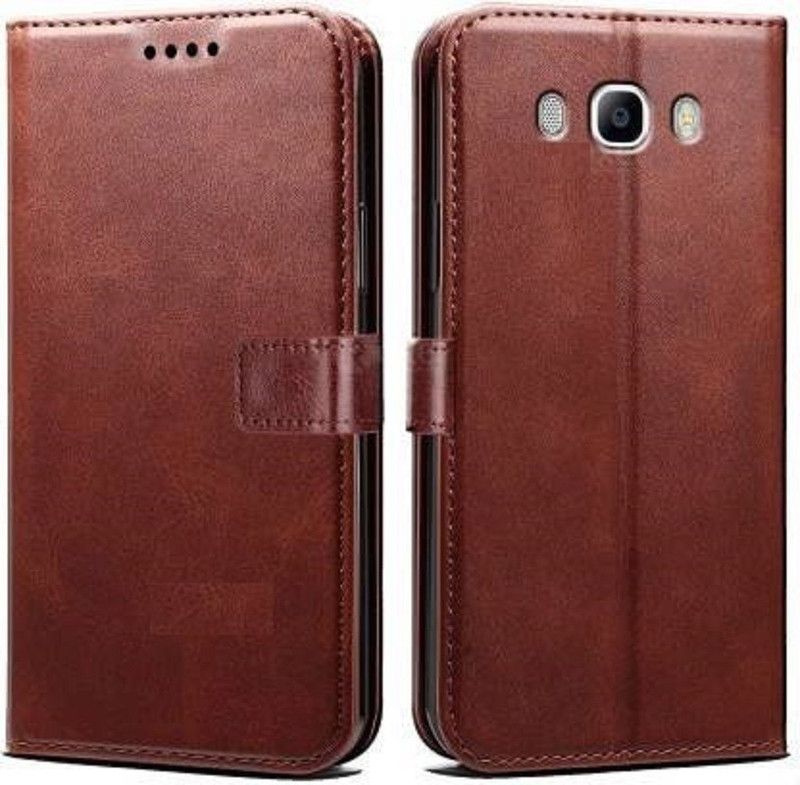 Just Be You Flip Cover for Samsung Galaxy j5 2016 | Leather Finish | Inbuilt Stand & Pockets  (Brown, Dual Protection, Pack of: 1)