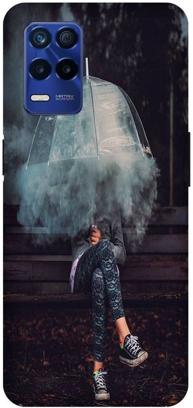 Bluvver Back Cover for Realme 8s 5G , RMX3381, Printed Umbrella Back Cover  (Multicolor, Hard Case, Pack of: 1)