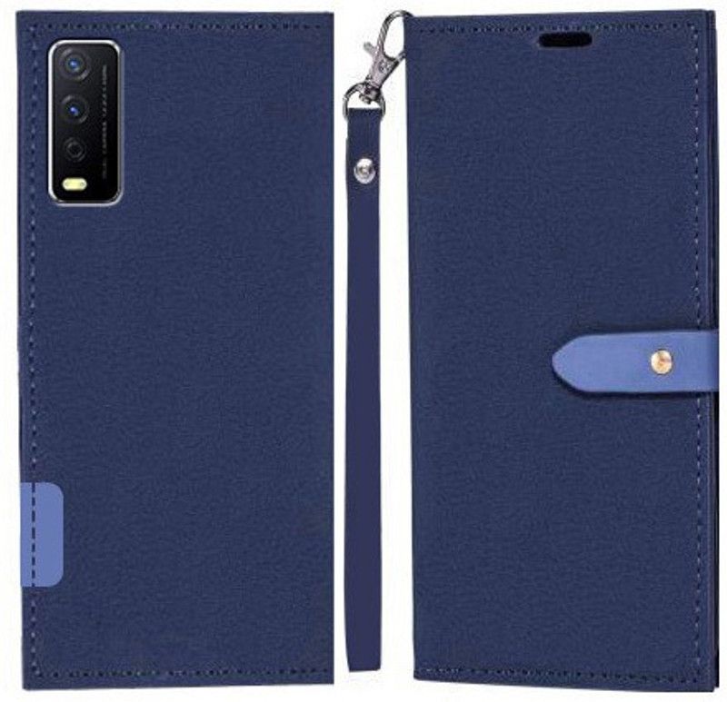 Ideogram Flip Cover for Vivo Y20, Vivo Y20i, Vivo Y20A, Vivo Y20G, Vivo Y20T, Vivo Y12s, Vivo Y12G  (Blue, Shock Proof, Pack of: 1)