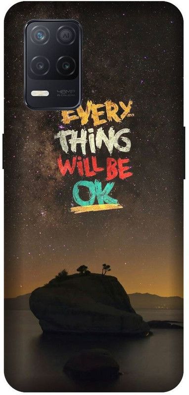 Yoprint Back Cover for Realme 8(5G) Every Thing Will Be Ok Motivational Text Printed back Cover  (Multicolor, Hard Case, Pack of: 1)