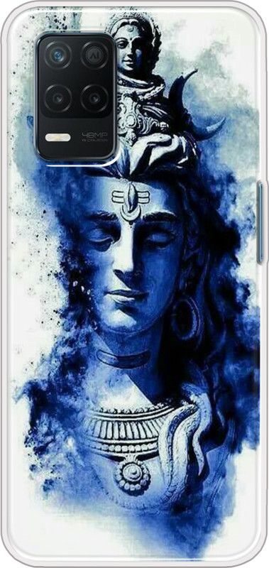 Appcityprint Back Cover for Realme 8 5G  (Blue, White, Grip Case, Silicon)