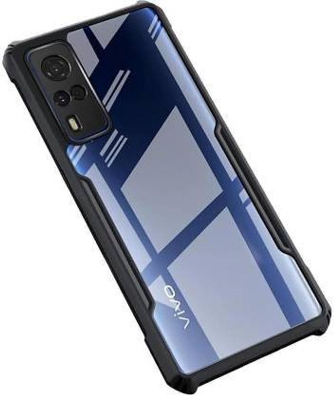 ecohint Back Cover for vivo y51 2020 back cover  (Black, Dual Protection, Pack of: 1)