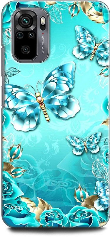 KEYCENT Back Cover for REDMI Note 10S BUTTERFLY, FLOWERS, ABSTRACT, TEXTURE, COLORFULL  (Multicolor, Pack of: 1)