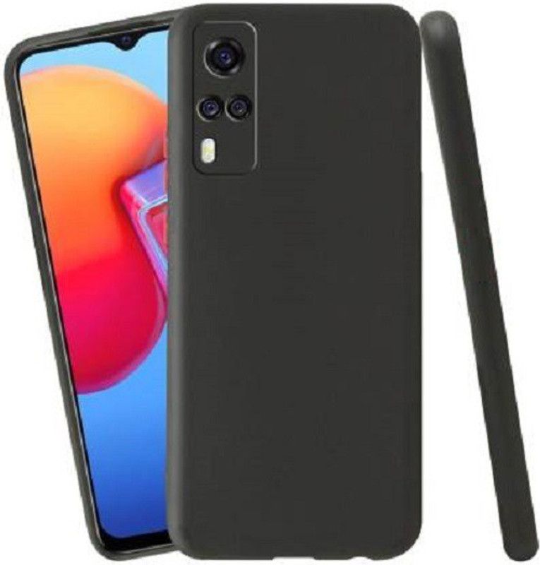 COVER CAPITAL Back Cover for Vivo Y51 2020  (Black, Shock Proof, Silicon, Pack of: 1)