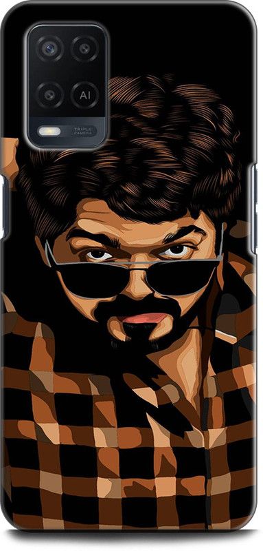 INDICRAFT Back Cover for OPPO A54, CPH2239 VIJAY, STYLISH STAR, TAMIL STAR, SOUTH STAR  (Multicolor, Dual Protection, Pack of: 1)