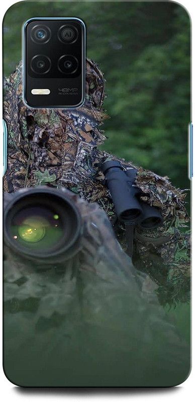 ORBIQE Back Cover for Realme Narzo 30 5G INDIAN ARMY, TXTURE, ARMY UNIFORM, MILITARY  (Multicolor, Hard Case, Pack of: 1)