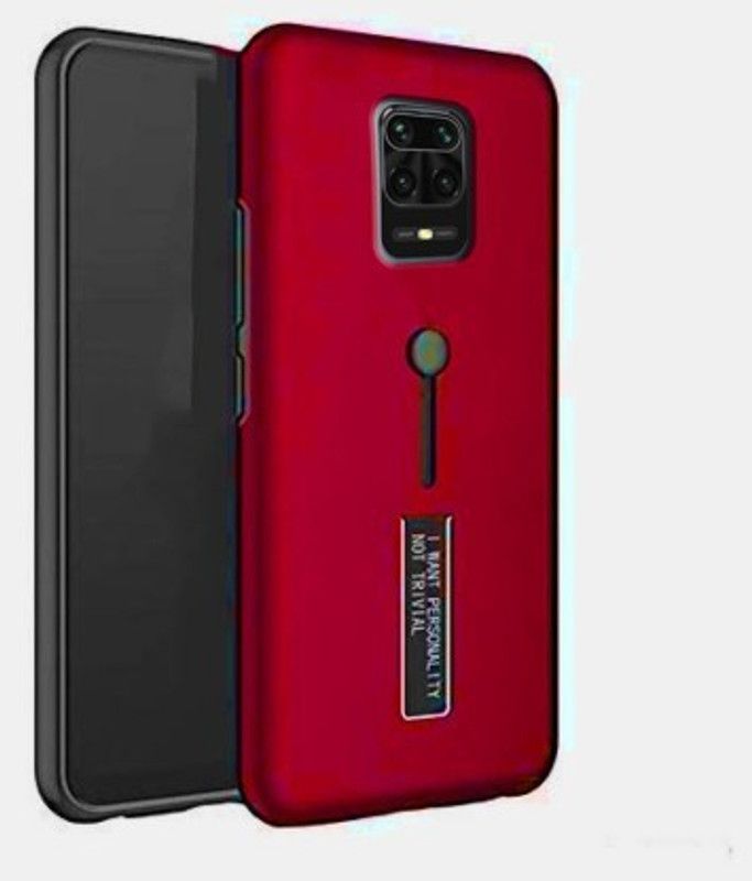 Binzokase Back Cover for Poco M2 Pro  (Red, Cases with Holder, Pack of: 1)