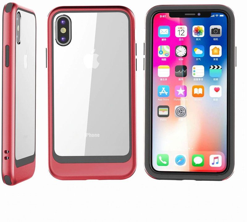 DealClues Back Cover for Apple iPhone XS  (Red, Dual Protection, Pack of: 1)