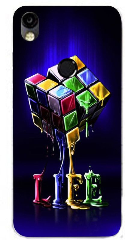 Golden Mask Back Cover for Sky Hawk Back Cover For Tecno Camon I Air Multicolor Cubic  (Multicolor, Waterproof, Silicon, Pack of: 1)