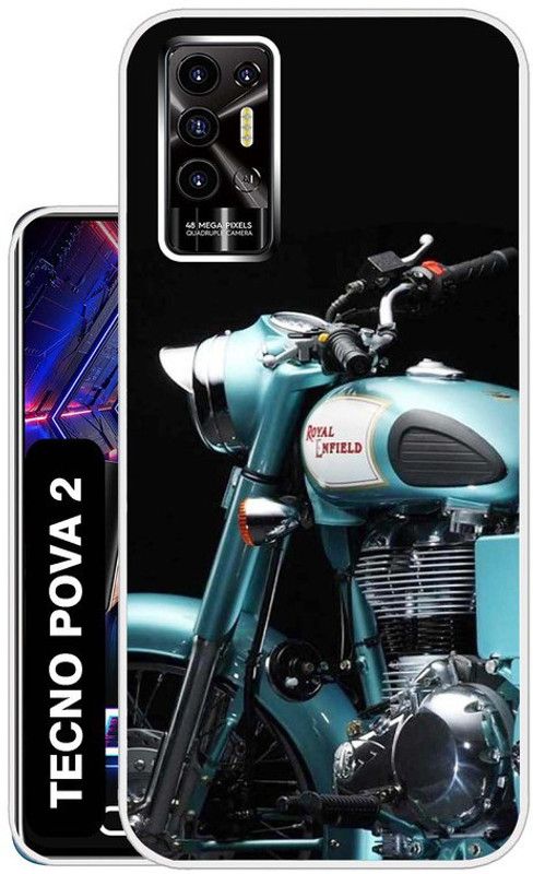 Case Club Back Cover for Tecno Pova 2  (Blue, Grip Case, Silicon, Pack of: 1)