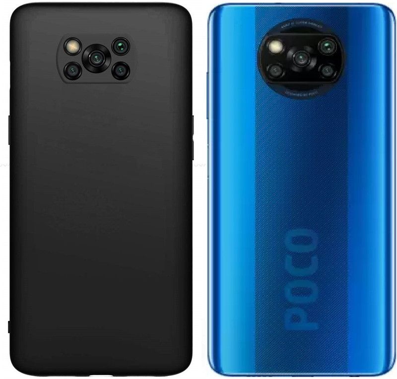 AARERED Back Cover for Poco X3, Poco X3 Pro  (Black, Matte Finish, Pack of: 1)