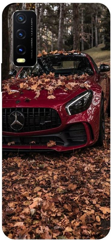 Bluvver Back Cover for Vivo Y12s, V2033, Printed Red Mercedes Car Back Cover  (Multicolor, Hard Case, Pack of: 1)