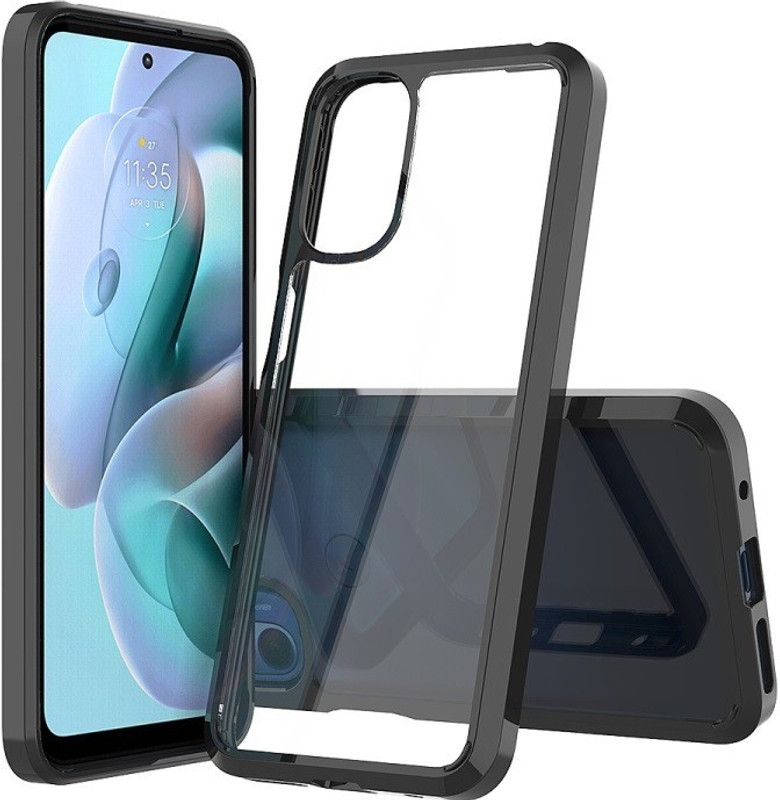 Wellchoice Back Cover for Motorola G52, Moto G52, Motorola Moto G82 5G ( Black Transparent )  (Transparent, Flexible, Pack of: 1)