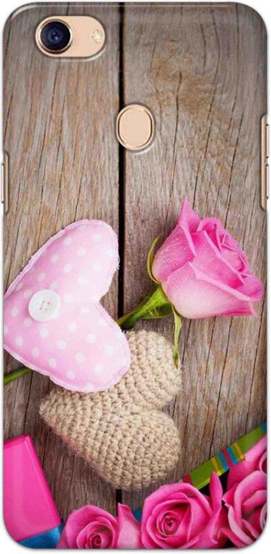 NDCOM Back Cover for OPPO F5 Pink Roses Printed  (Multicolor, Hard Case, Pack of: 1)