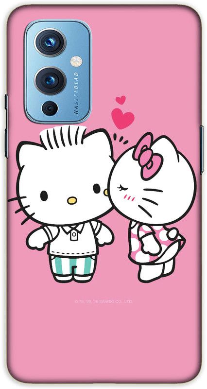 iprinto Back Cover for OnePlus 9 Hello Kitty Back Cover  (Pink, Hard Case, Pack of: 1)