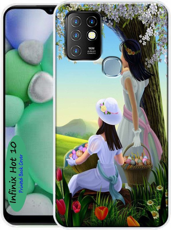 KENTAROELENE Back Cover for Infinix Hot 10  (Multicolor, Dual Protection, Silicon, Pack of: 1)